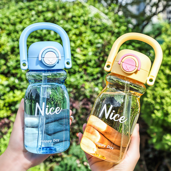 Leiqin παιδικό κύπελλο νερού με καλαμάκι, γλυκό στυλ, PC+PP, 169 g, Αρ. 211