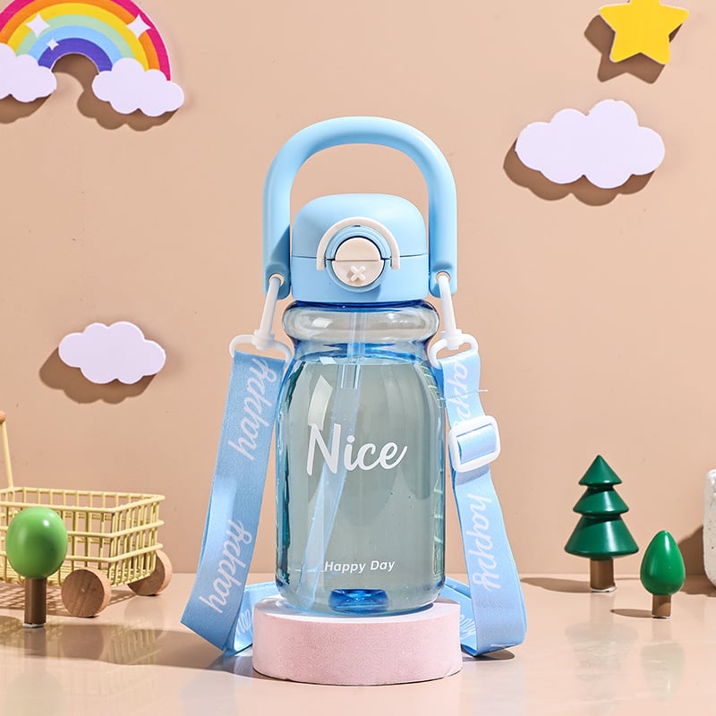 Leiqin dječja boca za vodu sa slamkom, slatkog stila, PC+PP, 169 g, Artikl 211