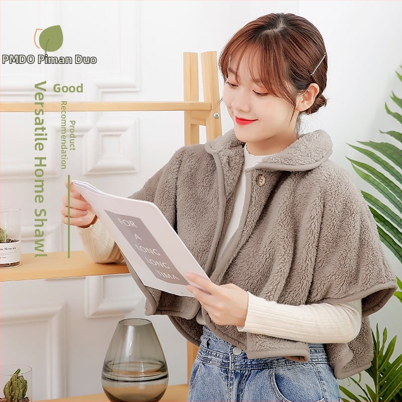 Šalles-pelerīna no jēra vilnas rudens–ziemas siltumam, vienkrāsains raksts, warp adīts audums, saglabā siltumu