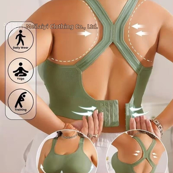 Meilaiyi 8680 αθλητικό χωρίς ραφές σουτιέν – πλήρης Κούπα, Push-Up, πίσω κούμπωμα τεσσάρων σειρών, νάιλον ύφασμα με επένδυση σπαντέξ