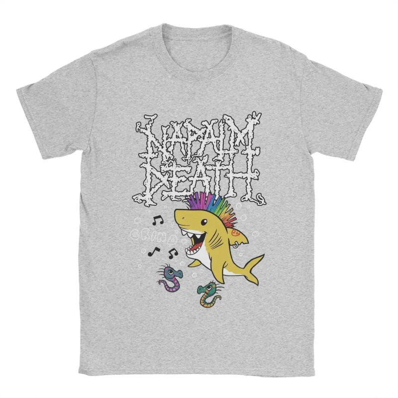 Napalm Death Shark marškinėliai, medvilnė, apvali iškirptė, trumpomis rankovėmis, spaudinys, laisvas kirpimas