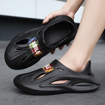 Férfi szandálok, EVA felső rész és EVA talp, slip-on záródás, lélegző, Casual zárt orrú