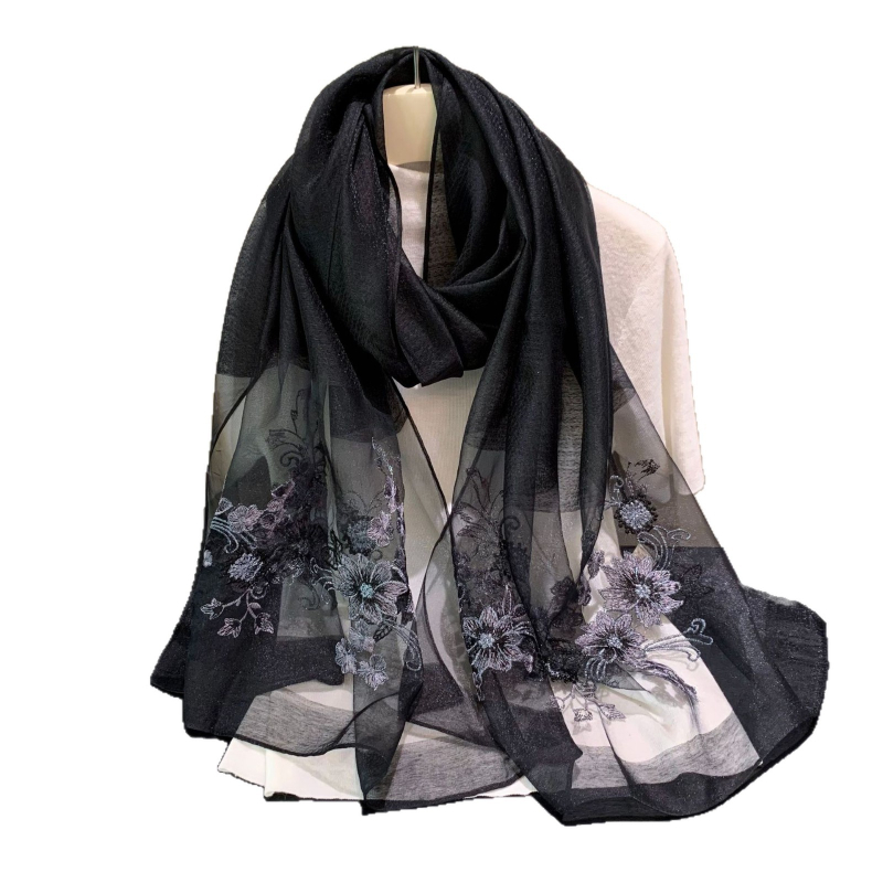 Rankų siūtas šalis iš akrilinės/sintetinės vilnos mišinio, warp-knit audinys, lengvas, tinkamas visiems sezonams, 2025 m. pavasario leidimas