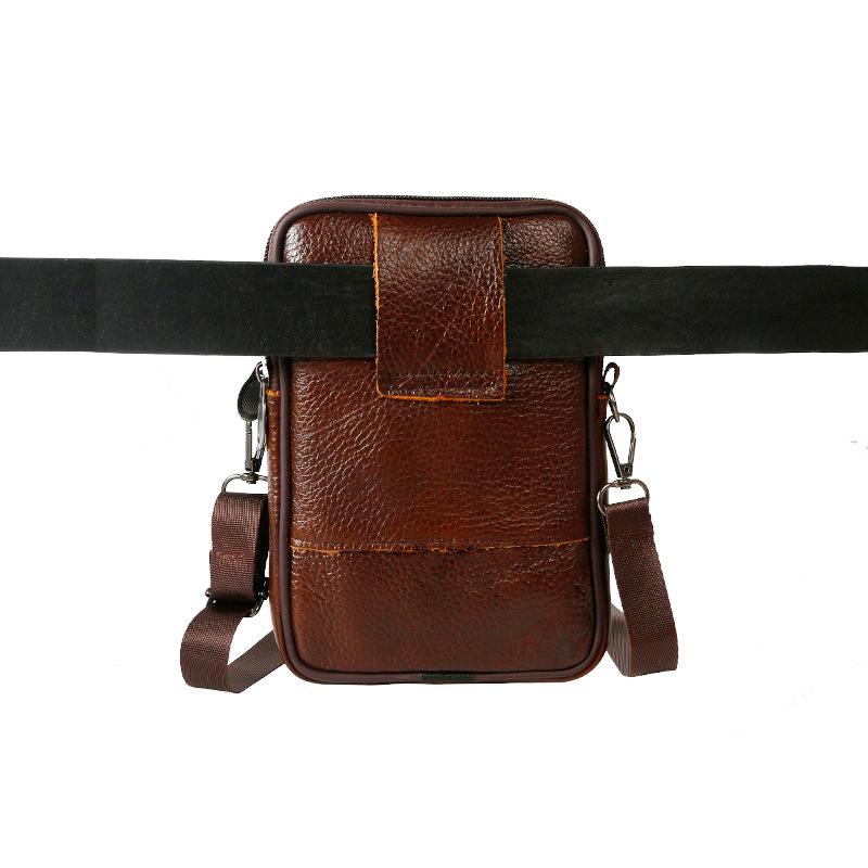 Férfi crossbody táska — Valódi bőr; Modell 123; Bélés nélküli; Kopásálló; Téli szezon 2018