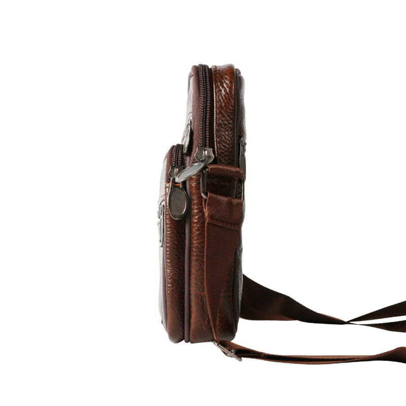 Férfi crossbody táska — Valódi bőr; Modell 123; Bélés nélküli; Kopásálló; Téli szezon 2018