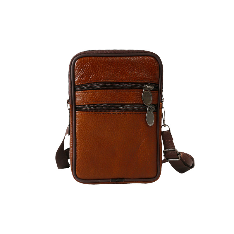 Férfi crossbody táska — Valódi bőr; Modell 123; Bélés nélküli; Kopásálló; Téli szezon 2018