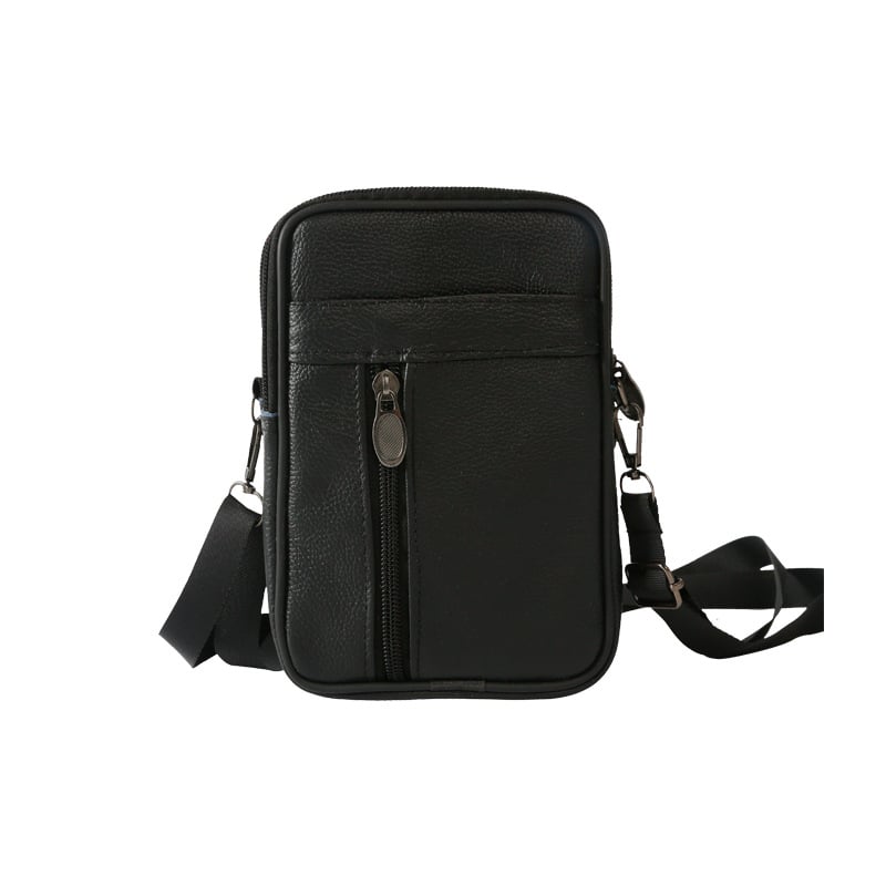 Férfi crossbody táska — Valódi bőr; Modell 123; Bélés nélküli; Kopásálló; Téli szezon 2018