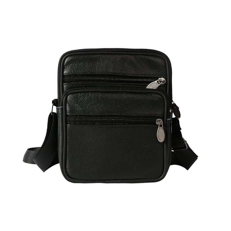 Férfi crossbody táska — Valódi bőr; Modell 123; Bélés nélküli; Kopásálló; Téli szezon 2018