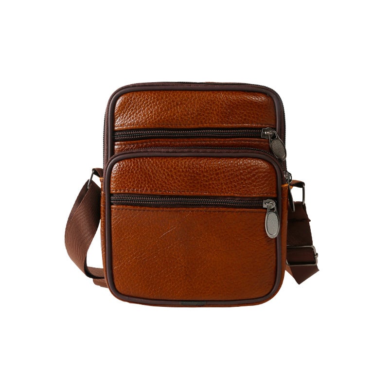 Férfi crossbody táska — Valódi bőr; Modell 123; Bélés nélküli; Kopásálló; Téli szezon 2018