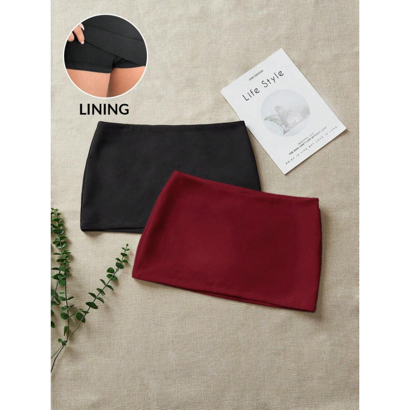 Șorturi scurte pentru femei cu talie elastică, două nuanțe, casual - bumbac natural colorat, CVC, croială lejeră