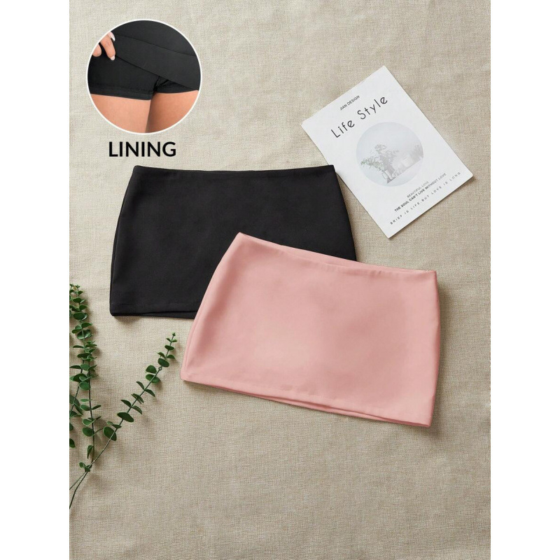 Șorturi scurte pentru femei cu talie elastică, două nuanțe, casual - bumbac natural colorat, CVC, croială lejeră