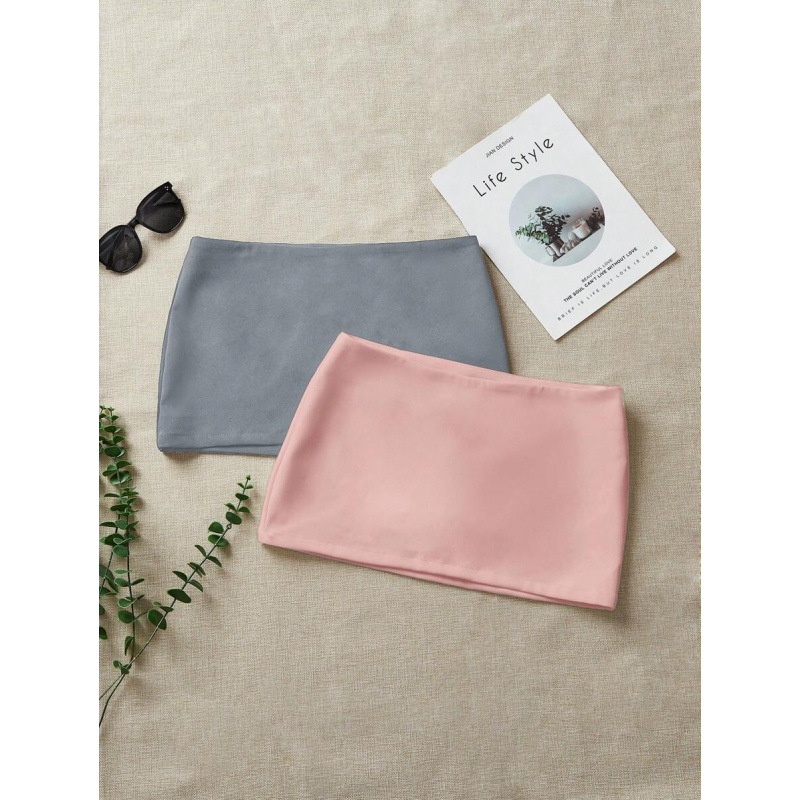 Șorturi scurte pentru femei cu talie elastică, două nuanțe, casual - bumbac natural colorat, CVC, croială lejeră