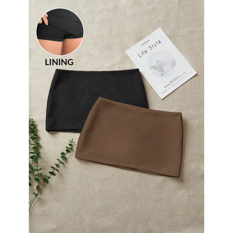 Șorturi scurte pentru femei cu talie elastică, două nuanțe, casual - bumbac natural colorat, CVC, croială lejeră