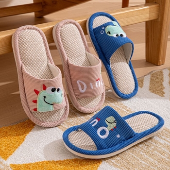 Παιδικές παντόφλες με δεινοσαύρο – ανοιχτό μπροστινό μέρος, αντιολισθητικές, εσωτερικές για καλοκαίρι (Ηλικία: 1-3 ετών; Άνω: EVA; Σόλα: PVC)