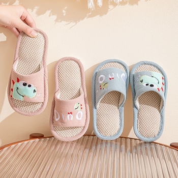 Παιδικές παντόφλες με δεινοσαύρο – ανοιχτό μπροστινό μέρος, αντιολισθητικές, εσωτερικές για καλοκαίρι (Ηλικία: 1-3 ετών; Άνω: EVA; Σόλα: PVC)