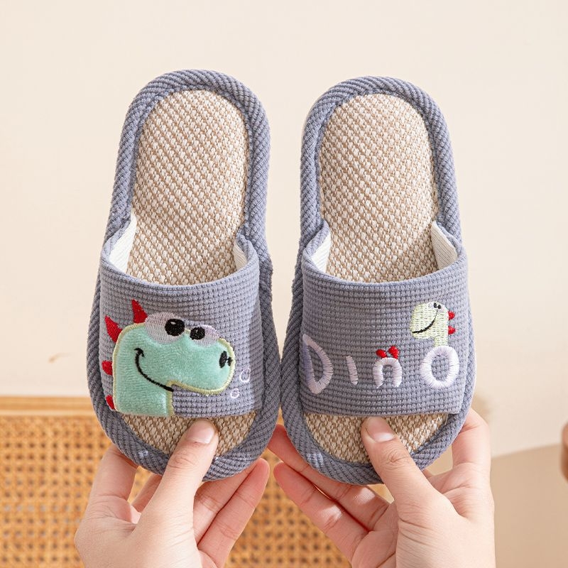 Vaikų dinozauro šlepetės – atviras pirštas, neslidžios vidaus, vasarai (Amžius: 1–3 metai; Viršus: EVA; Padas: PVC)