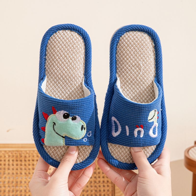 Vaikų dinozauro šlepetės – atviras pirštas, neslidžios vidaus, vasarai (Amžius: 1–3 metai; Viršus: EVA; Padas: PVC)