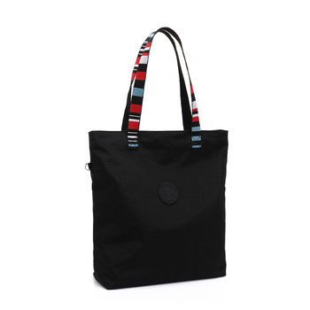 Nailono Tote rankinė, poliesterio įdaila, horizontalaus kvadrato formos, užtrauktukas uždarymas, vidinė ID kišenė