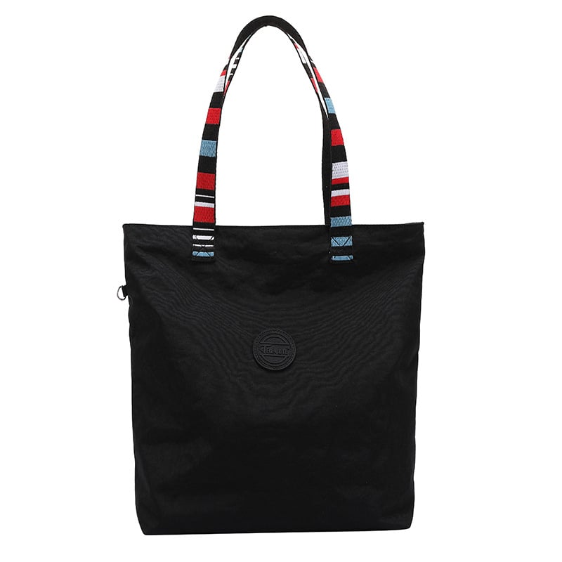 Nailono Tote rankinė, poliesterio įdaila, horizontalaus kvadrato formos, užtrauktukas uždarymas, vidinė ID kišenė