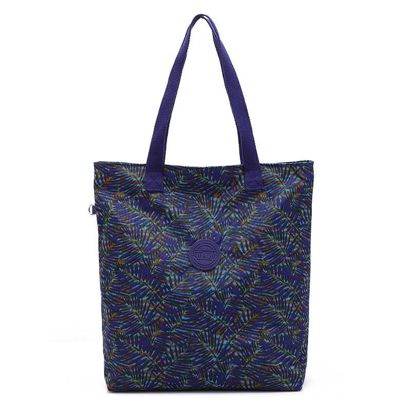 Nailono Tote rankinė, poliesterio įdaila, horizontalaus kvadrato formos, užtrauktukas uždarymas, vidinė ID kišenė