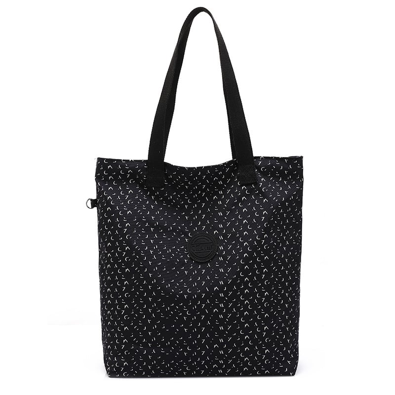 Nailono Tote rankinė, poliesterio įdaila, horizontalaus kvadrato formos, užtrauktukas uždarymas, vidinė ID kišenė