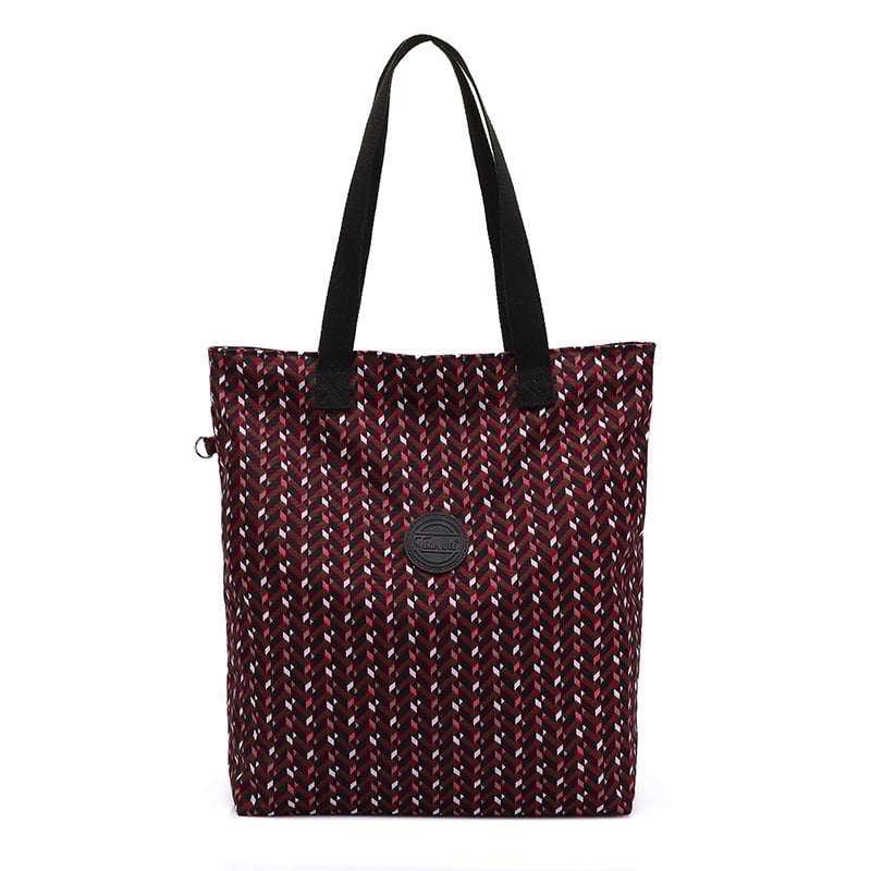 Nailono Tote rankinė, poliesterio įdaila, horizontalaus kvadrato formos, užtrauktukas uždarymas, vidinė ID kišenė