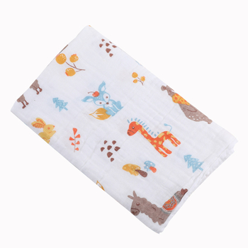 Zīdaiņu gāzes pleds no 100% kokvilnas, svītrainā raksta, rudens sezonai, priekš jaundzimušajiem (0–1 gadiem), drošības klase A