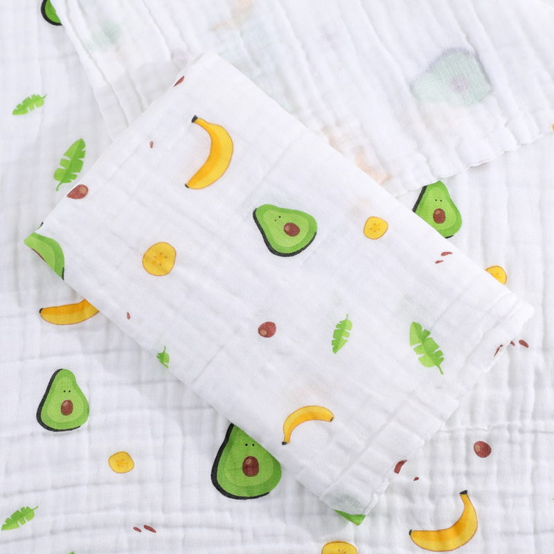 Zīdaiņu gāzes pleds no 100% kokvilnas, svītrainā raksta, rudens sezonai, priekš jaundzimušajiem (0–1 gadiem), drošības klase A