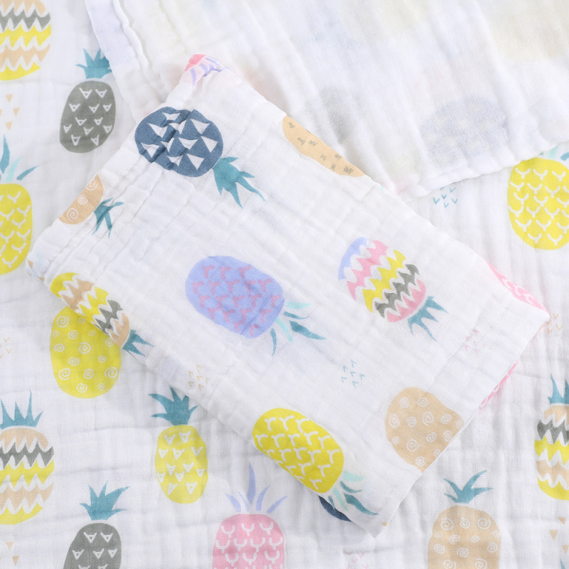 Zīdaiņu gāzes pleds no 100% kokvilnas, svītrainā raksta, rudens sezonai, priekš jaundzimušajiem (0–1 gadiem), drošības klase A