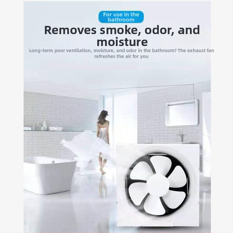 24V solarni DC ventilator za kuhinju i kupaonicu – automatsko kruženje, DC motor, kompaktni dizajn