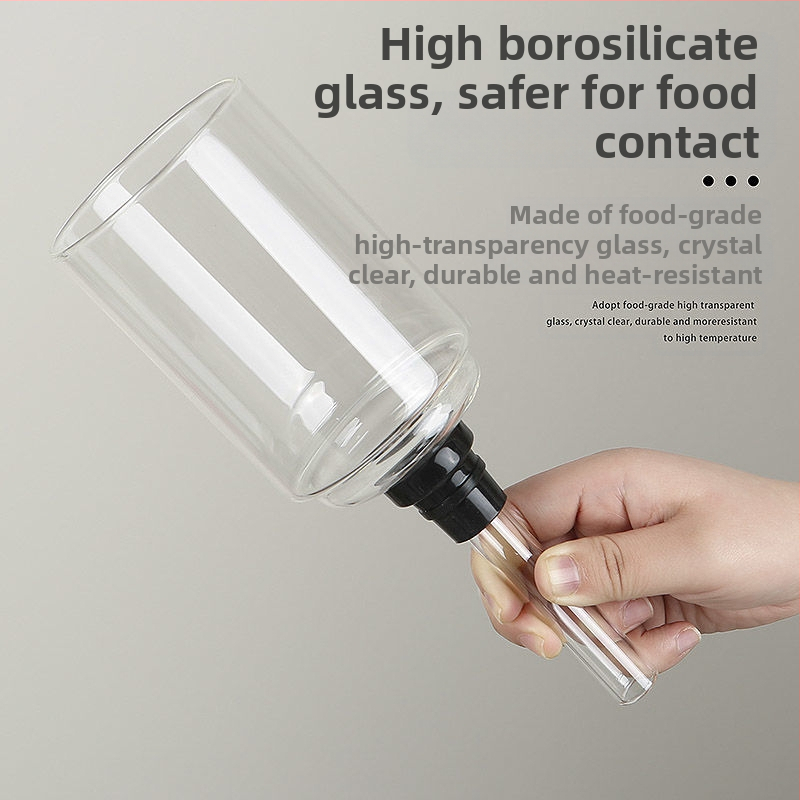 Set sifon pentru cafea de uz casnic, pentru preparare manuală, cu vase din sticlă superioare și inferioare