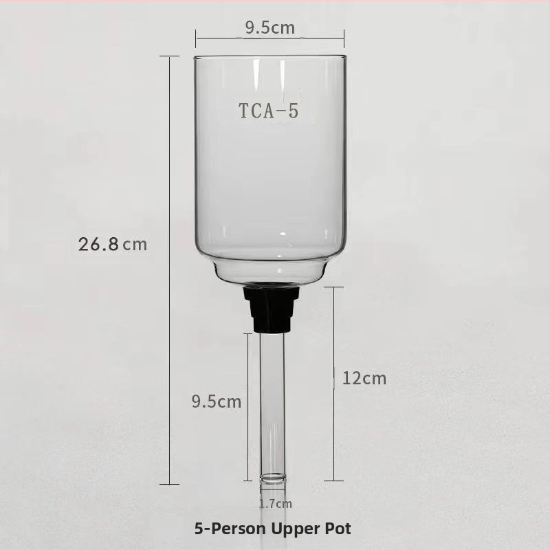 Set sifon pentru cafea de uz casnic, pentru preparare manuală, cu vase din sticlă superioare și inferioare