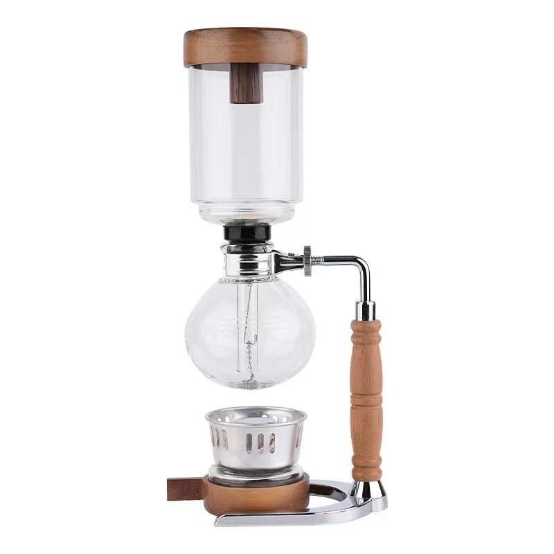 Set sifon pentru cafea de uz casnic, pentru preparare manuală, cu vase din sticlă superioare și inferioare