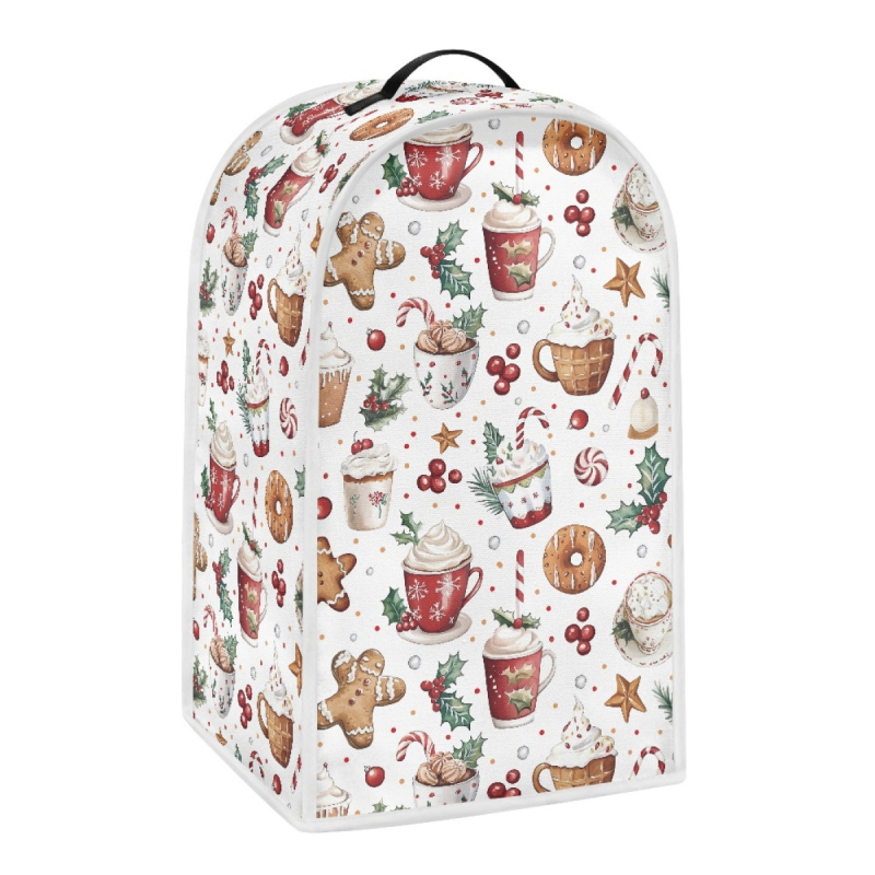 Husă pentru procesorul de bucătărie – poliester, model de Crăciun, personalizabilă