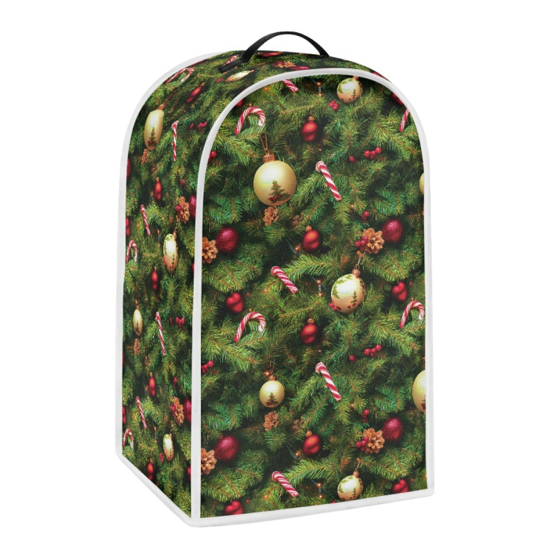 Husă pentru procesorul de bucătărie – poliester, model de Crăciun, personalizabilă