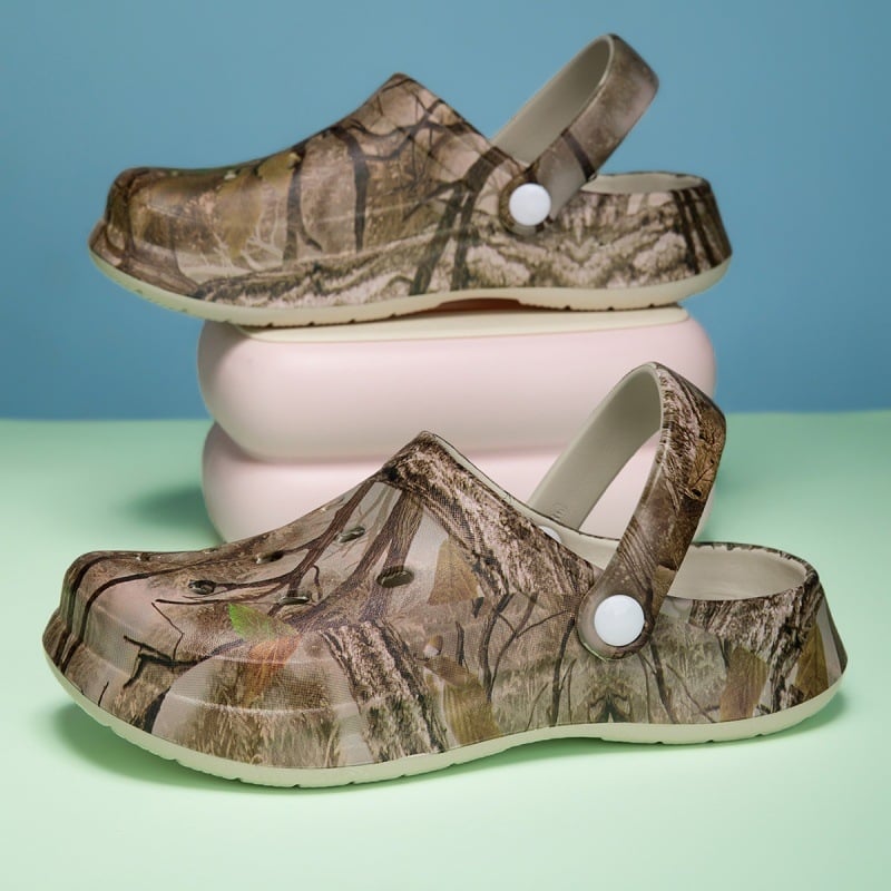 Beltéri és kültéri EVA szandál teljes 3D nyomtatással, perforált felsőrész, slip-on zárás, csúszásmentes talp