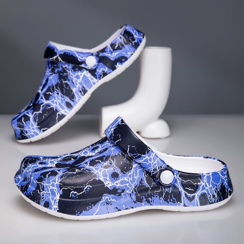 Beltéri és kültéri EVA szandál teljes 3D nyomtatással, perforált felsőrész, slip-on zárás, csúszásmentes talp