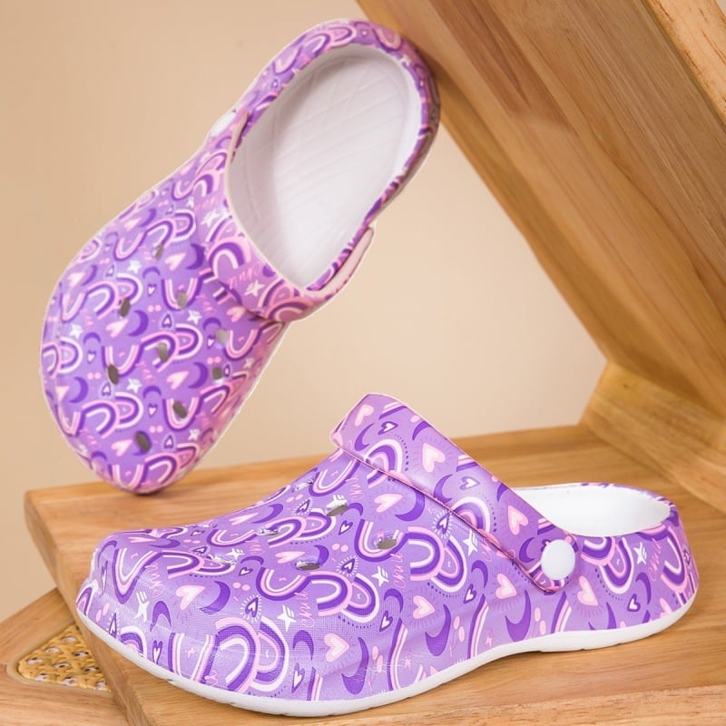 Beltéri és kültéri EVA szandál teljes 3D nyomtatással, perforált felsőrész, slip-on zárás, csúszásmentes talp