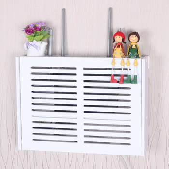 Két szintes falra szerelhető polc multimédiához és vezeték nélküli routerhez – fúrás nélküli szerelés