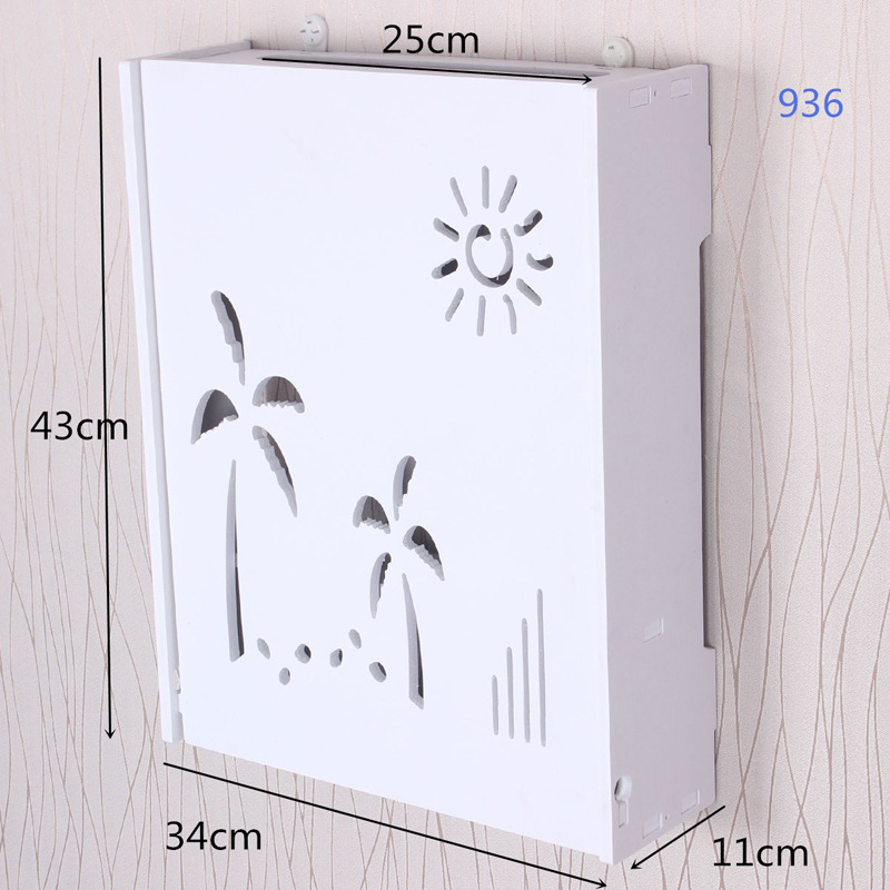 Két szintes falra szerelhető polc multimédiához és vezeték nélküli routerhez – fúrás nélküli szerelés