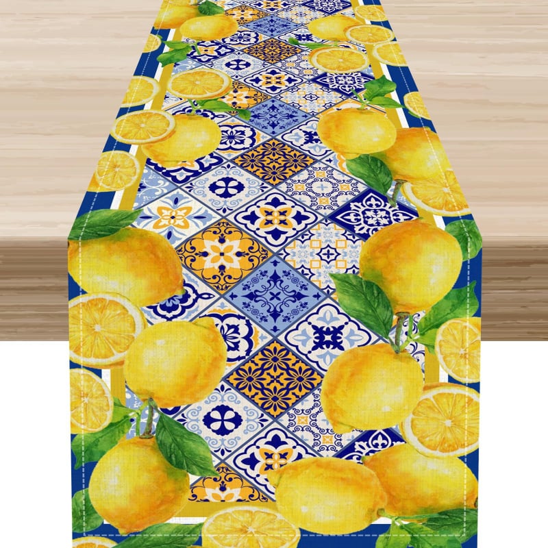 Stolna zastava, 100% lan, Geometrijski apstraktni uzorak, Amerikanski stil, Dekoracija za blagovanje