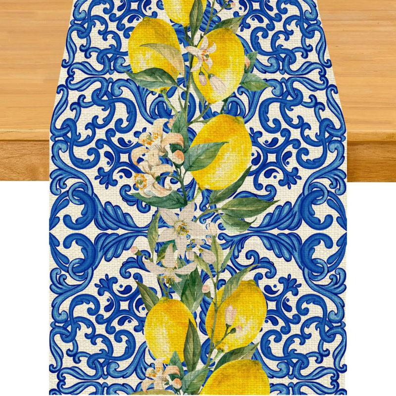 Stolna zastava, 100% lan, Geometrijski apstraktni uzorak, Amerikanski stil, Dekoracija za blagovanje