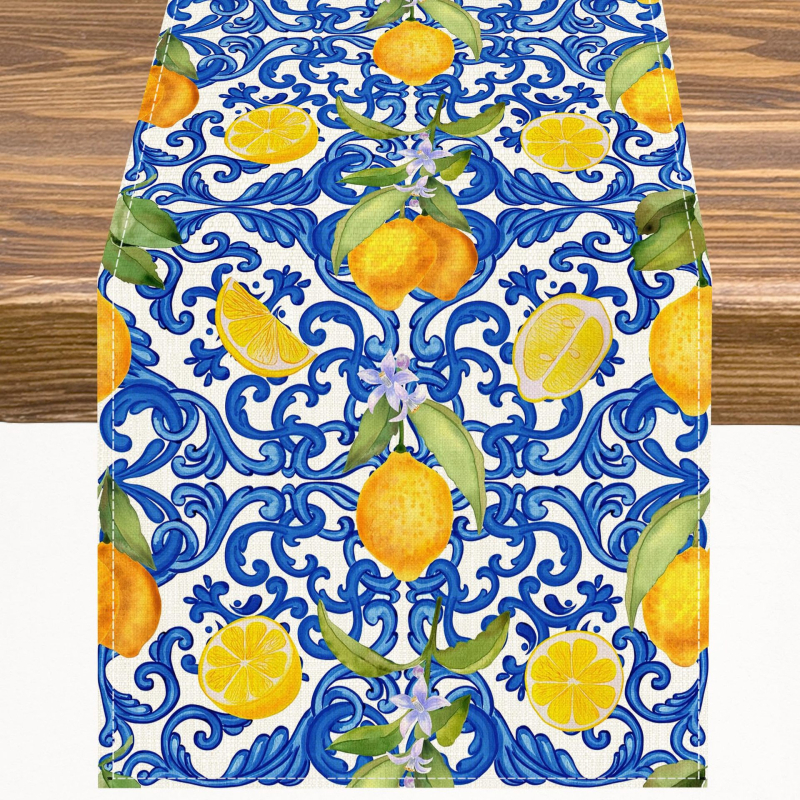 Stolna zastava, 100% lan, Geometrijski apstraktni uzorak, Amerikanski stil, Dekoracija za blagovanje