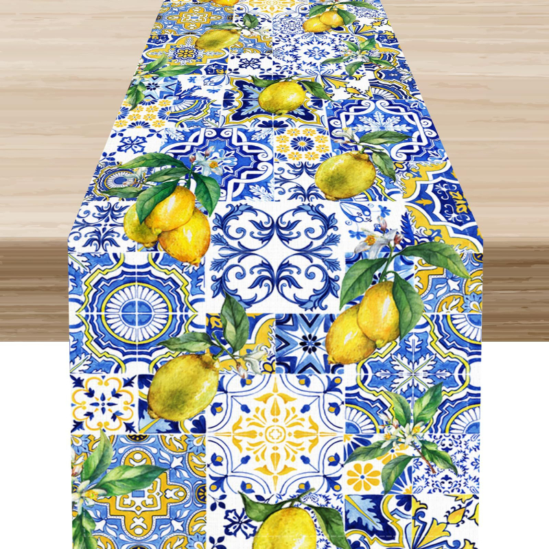 Stolna zastava, 100% lan, Geometrijski apstraktni uzorak, Amerikanski stil, Dekoracija za blagovanje