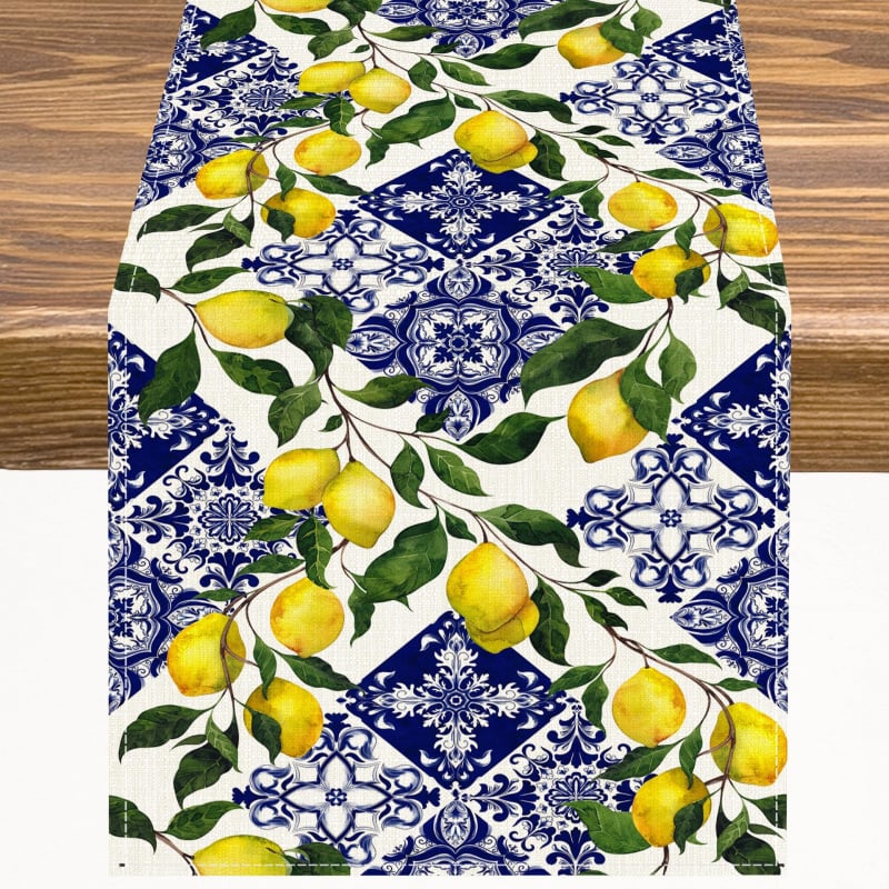 Stolna zastava, 100% lan, Geometrijski apstraktni uzorak, Amerikanski stil, Dekoracija za blagovanje