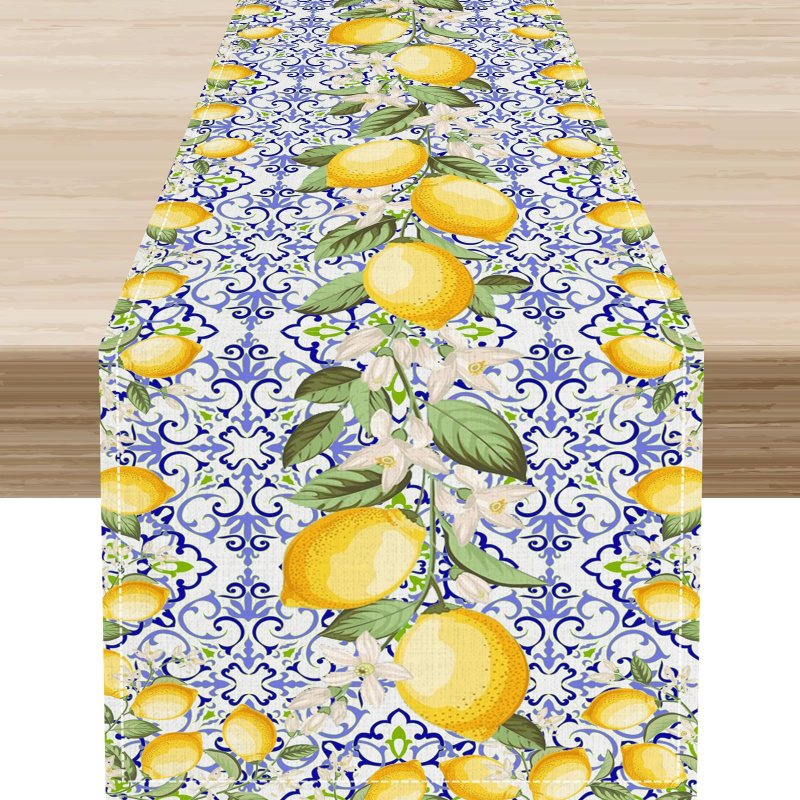 Stolna zastava, 100% lan, Geometrijski apstraktni uzorak, Amerikanski stil, Dekoracija za blagovanje