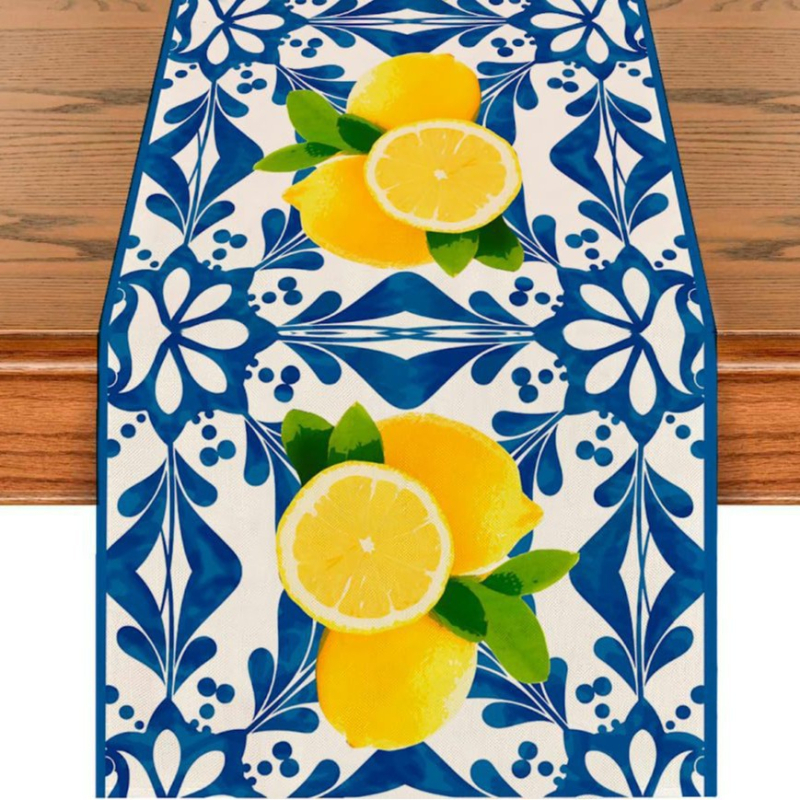 Stolna zastava, 100% lan, Geometrijski apstraktni uzorak, Amerikanski stil, Dekoracija za blagovanje