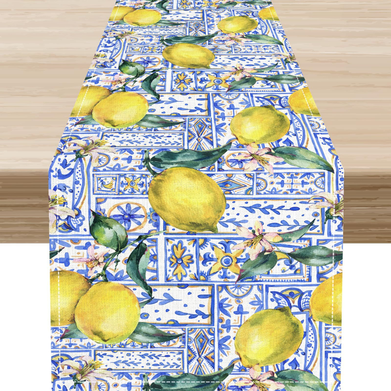 Stolna zastava, 100% lan, Geometrijski apstraktni uzorak, Amerikanski stil, Dekoracija za blagovanje