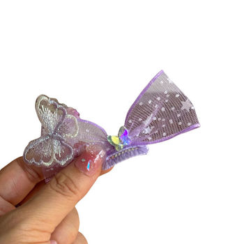 Κλιπ μαλλιών για κατοικίδια, βελούδινο υλικό, χειροποίητο, κλιπ με στριφογύρισμα, στυλ καρτούν