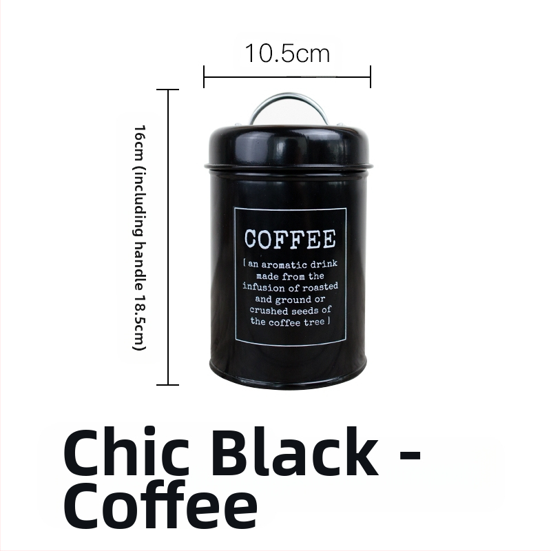 Fém kör alakú zárható, tömítő gyűrűvel ellátott edény tejpor, kávé, tea, cukorka és arcmaszk por számára; kapacitás 300 ml alatt